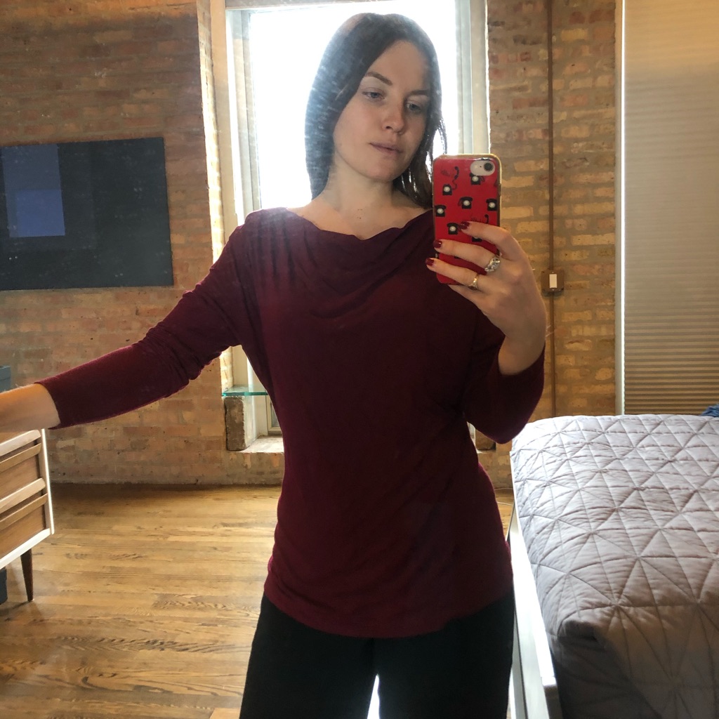 Wine Colored Club Monaco Long Sleeve